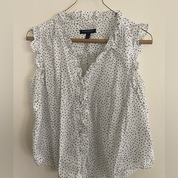 Banana Republic Tops - Banana Republic Black and White Polka Dot Women's Top